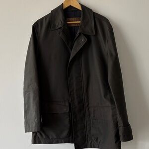 Luciano Barbera Men's Charcoal Grey Coat, Size 40R